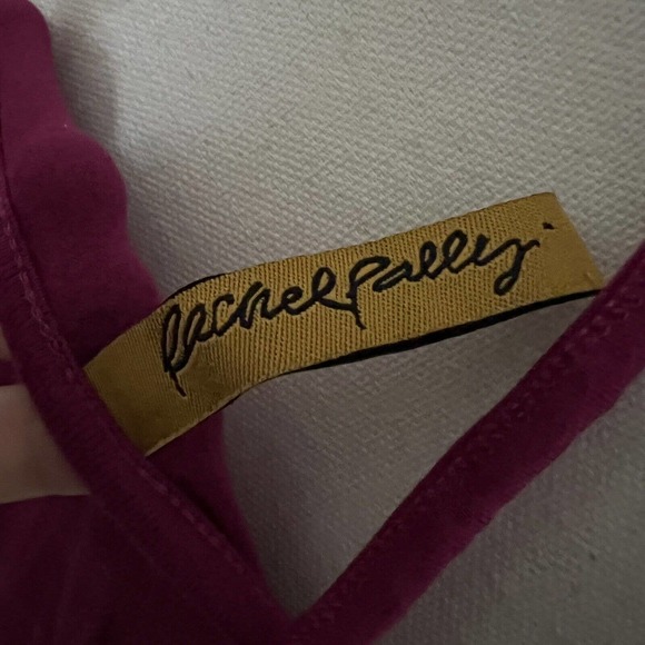 RACHEL PALLY Wrap Long Maxi Dress Ruffle Trim Sz XS ? Magenta V Neck - Picture 4 of 4